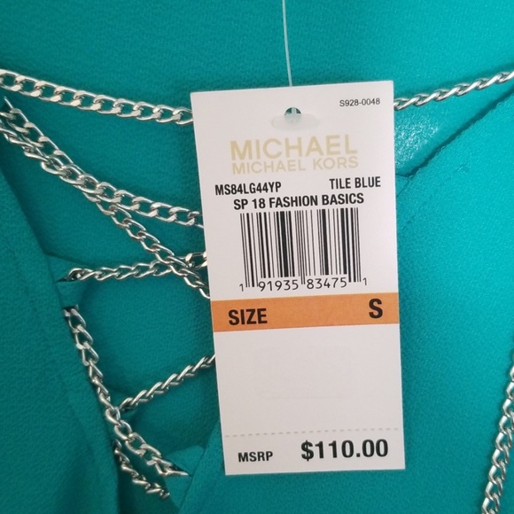 Michael Kors Top in Tile Blue - Picture 6 of 6